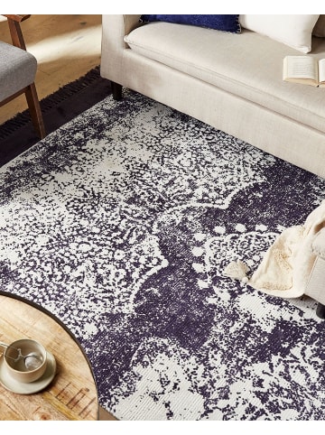 Beliani Kurzflor AKARSU in Violett/Weiß - (W) 140 x (H) 0.4 x (L) 200 cm