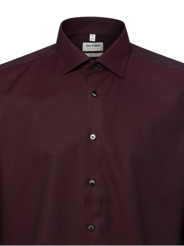 OLYMP  Businesshemd in aubergine - 0003