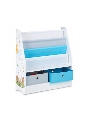 relaxdays Kinderregal Tiere in Bunt - (B)71 x (H)74 x (T)23 cm