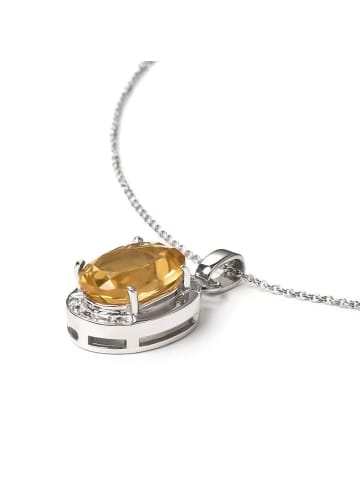 Xen Anhänger mit Kette "Citrin XEC 273" in Silber