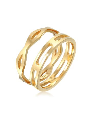 Elli Ring 925 Sterling Silber Ring Set in Gold