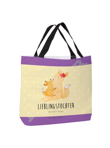 Mr. & Mrs. Panda Beuteltasche Fuchs Mama mit Spruch in Gelb Pastell