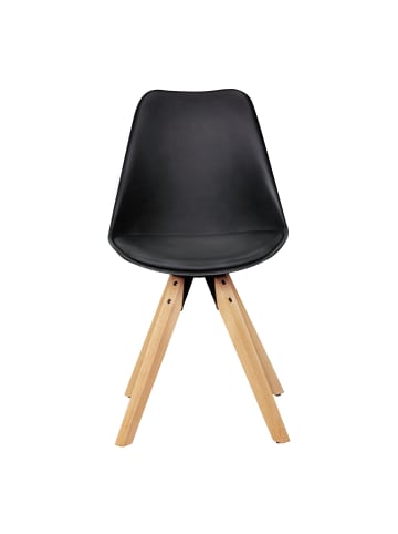 KADIMA DESIGN Esszimmerstühle 2er-Set | Kunstleder, Massivholzbeine, Nordic Style in Schwarz