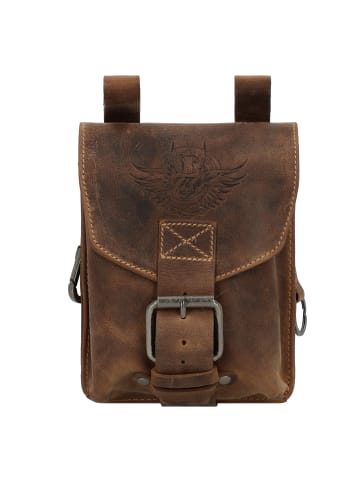 Greenburry Vintage Gürteltasche Leder 14.5 cm in brown