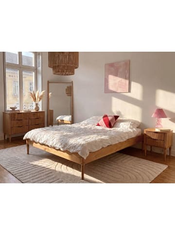 Beliani Doppelbett VEYRAC in Braun - (W) 128 x (H) 38 x (L) 211 cm