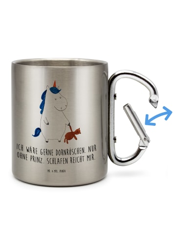 Mr. & Mrs. Panda Thermobecher Einhorn Teddy mit Spruch in Silber