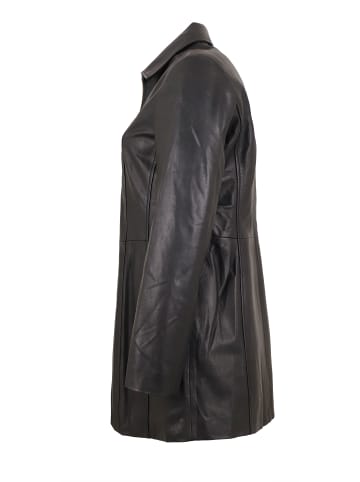 MADDOX Ledermantel Lammnappa in Schwarz