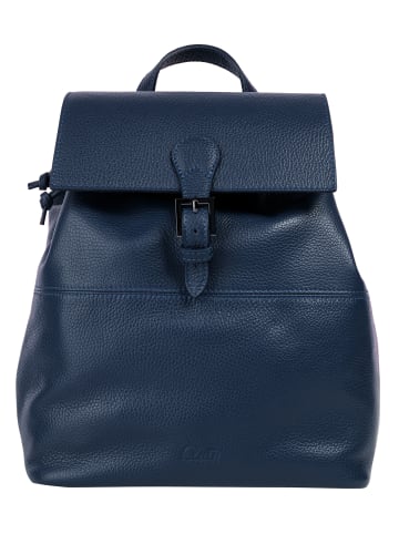 Cluty Rucksack echt Leder in blau