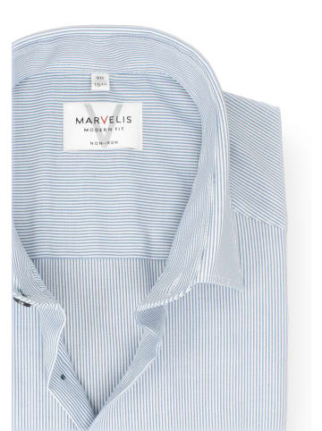 MARVELIS Modern Fit Businesshemd in Marine 18