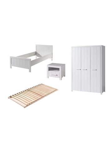 58 aufm Kessel JUGENDZIMMEREINRICHTUNG Karalynn 5 Jugendzimmer komplett MDF Weiß