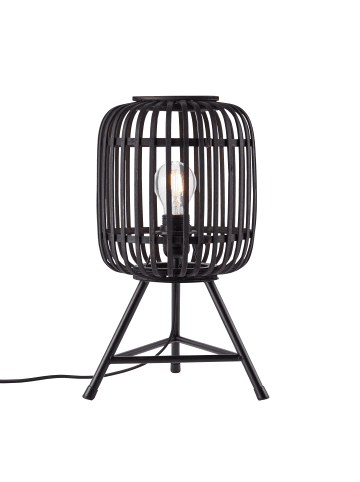 Brilliant Tischleuchte Woodrow ⌀ 30 cm in holz dunkel/schwarz