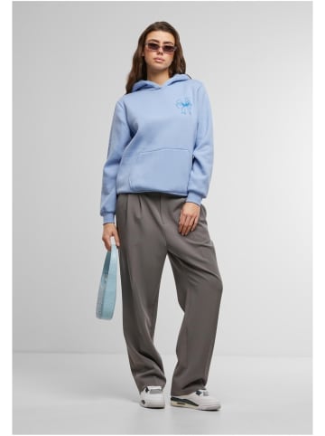 Mister Tee Hoodie "Good Vibes Bow Ladies Fluffy Hoody" in Blau