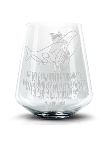 Mr. & Mrs. Panda Glas Orca mit Spruch in Transparent