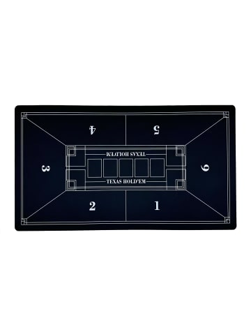 relaxdays Pokermatte in Schwarz - 120 x 60 cm