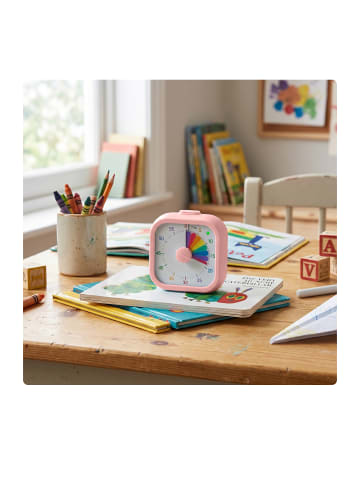 relaxdays Visueller Timer "Regenbogen" in Rosa