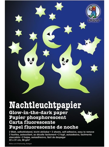 URSUS Nachtleuchtpapier, 22x31cm, 2 Blatt - ab 3 Jahren