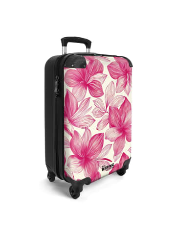 NoBoringSuitCases Suitcase, Handgepäck, Koffer, Reisekoffer Rosa Blumen