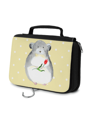 Mr. & Mrs. Panda kulturtäschchen Chinchilla Blume ohne Spruch in Gelb Pastell