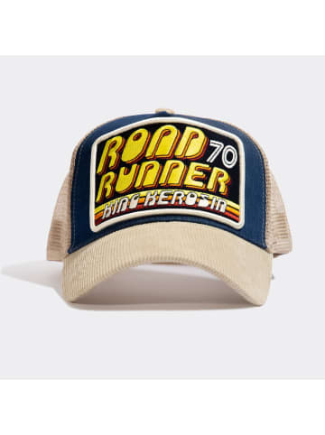 King Kerosin King Kerosin Trucker Cap mit Cord-Schirm Road Runner in Denim