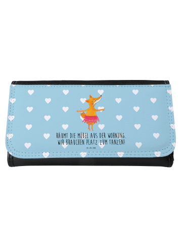 Mr. & Mrs. Panda Portemonnaie Damen Fuchs Ballerina mit Spruch in Türkis Pastell