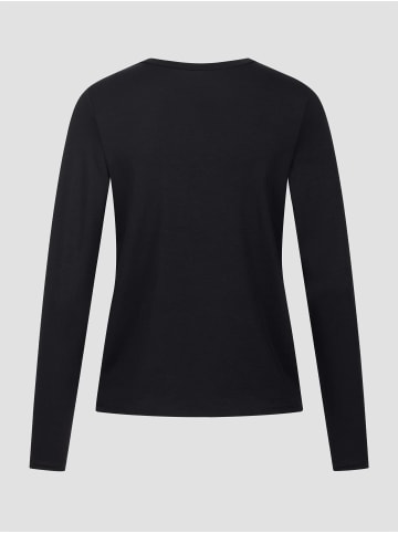 Erlich Textil  Light Touch lockeres Langarmshirt aus Lyocell - seidig weich in schwarz