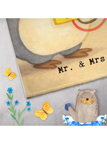 Mr. & Mrs. Panda Gästehandtuch Elektriker Leidenschaft Design mi... in Weiß