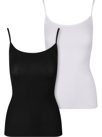 Urban Classics Urban Classics Ladies Tank Top 2-Pack in black+white