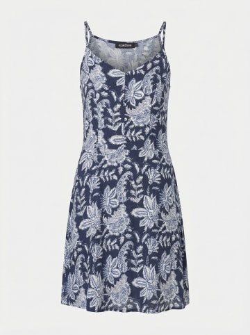 KOROSHI Kurz bedrucktes Trägerkleid in blau