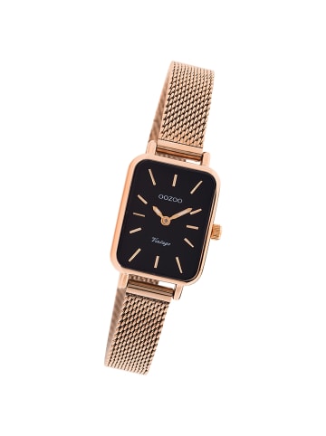 Oozoo Analog-Armbanduhr Oozoo Vintage Series rosegold extra groß (ca. 21x26mm)