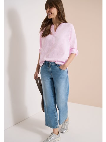 Cecil 3/4-Arm Bluse in Seersuckerqualität in Light Blush Rose