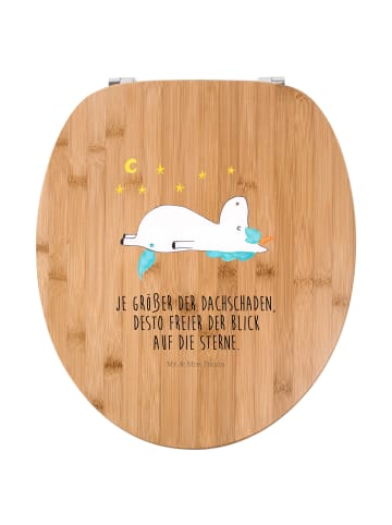 Mr. & Mrs. Panda Toilettensitz Einhorn Sternenhimmel mit Spruch in Braun