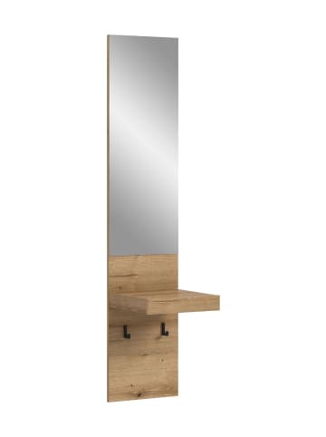ebuy24 Wandgarderobe Naro Eiche 35 x 37 cm
