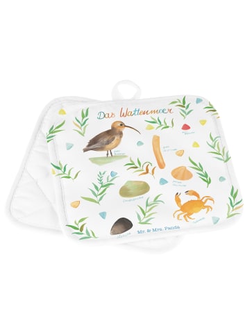 Mr. & Mrs. Panda Topfhandschuhe Wattenmeer mit Spruch in Bunt