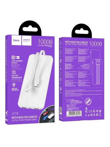 HOCO Powerbank 10.000 mAh in Weiß