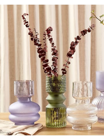 Beliani Blumenvase RODIA in Violett - (W) 14 x (H) 24 x (L) 14 cm