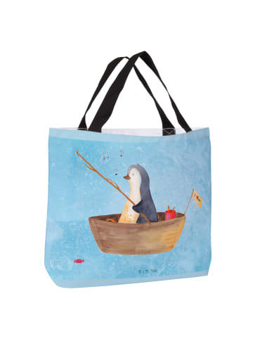 Mr. & Mrs. Panda Shopper Pinguin Angelboot ohne Spruch in Eisblau