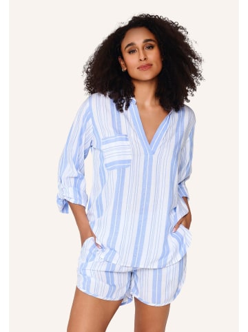 Linga Dore set Shortama in Blaue Streifen