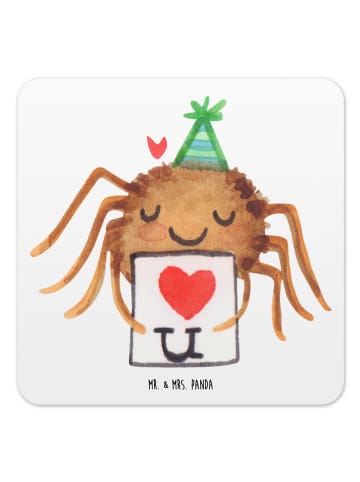 Mr. & Mrs. Panda Tischuntersetzer Spinne Agathe Brief ohne Spruch in Weiß