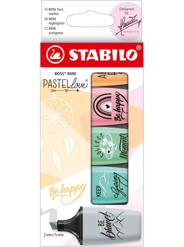 STABILO Textmarker Boss Mini Pastellove Edition 2.0 sortiert Etui Packung mit ...