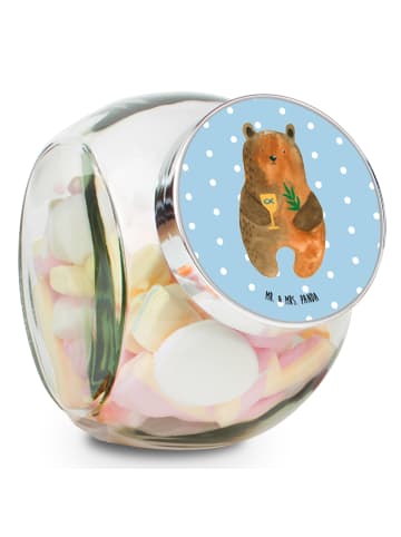 Mr. & Mrs. Panda Lebensmittelbehälter Bär Konfirmation ohne Spruch in Blau Pastell