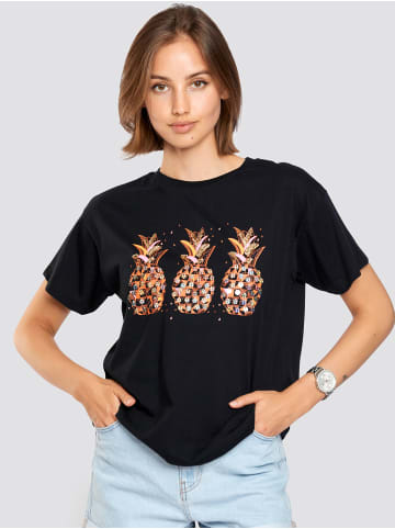 Freshlions T-Shirt Ananas in schwarz