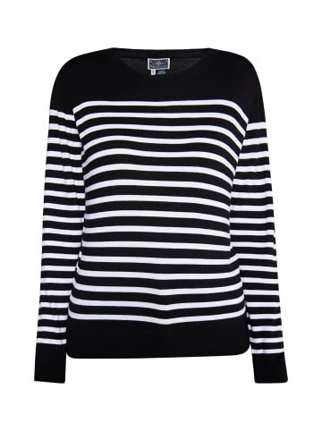 DreiMaster Damen Strickpullover in Schwarz Weiss