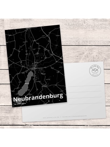 Mr. & Mrs. Panda Postkarte Neubrandenburg mit Spruch in Keine Angabe