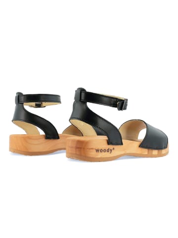 Woody Sandale in schwarz