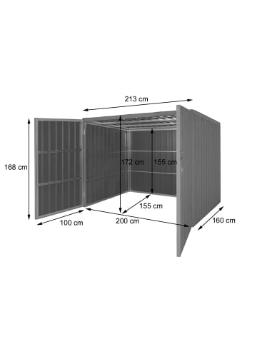 MCW Mülltonnenverkleidung J29, Grau