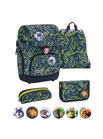 Belmil Premium Schulranzen-Set 5tlg.Comfy Plus "Iguana" Für kleine Kinder