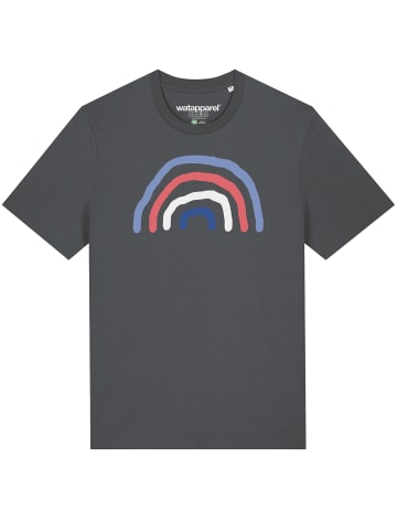 wat? Apparel T-Shirt Regenbogen in Grau