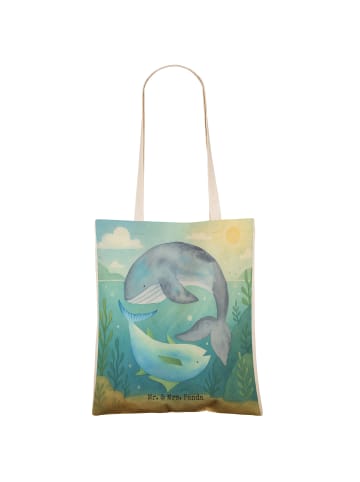 Mr. & Mrs. Panda Umhängetasche Walfisch Thunfisch Design ohne Sp... in Weiß