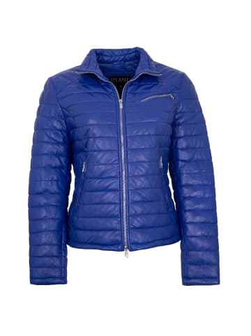 JILANI Stepplederjacke Lammnappa in Blau