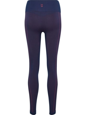 Hummel Sportleggings "Yoga Seamless Hw Tights" in Blau